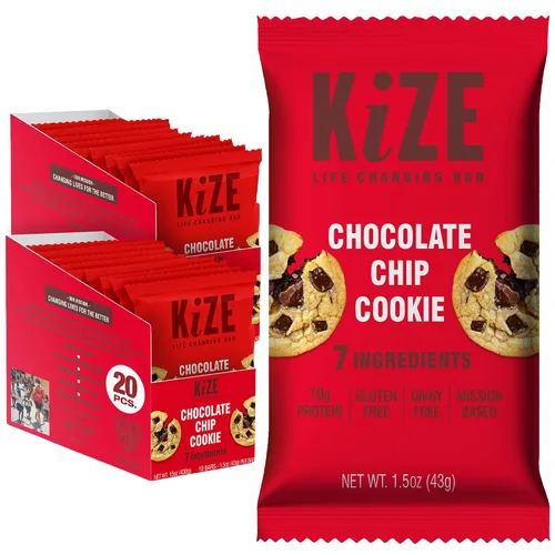 Miniatura 43 de KiZE Energy Bars - Barras energéticas de reemplazo de comidas con alto contenido de proteínas, a base de mantequilla de almendras, sin gluten, sin