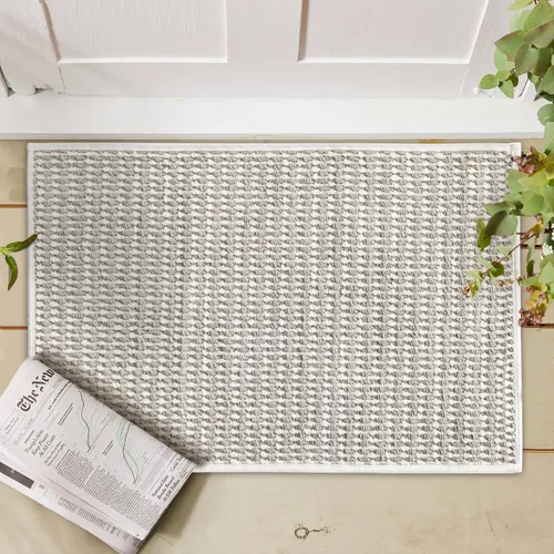 Miniatura 4 de Artoid Mode Alfombra Antideslizante Lavable a Máquina Beige y Gris, Alfombras de Cocina Suaves Absorbentes y Resistentes a las Manchas