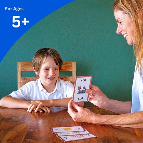 Miniatura 2 de 250 palabras fonéticas - Paso 1 - Vocales cortas Aprender a leer Kinder/1° grado Edades 5-7 Tarjetas premium de 50 familias de letras
