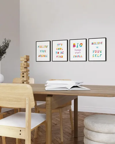 Miniatura 5 de HAUS AND HUES Citas inspiradoras para niños (sin marco, motivacionales, 8L x 10W)