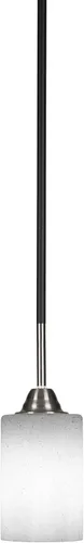 Miniatura 238 de Toltec Lighting Paramount - Mini colgante de 1 luz en acabado negro mate con cristal de arte perla de 7 pulgadas y estilo negro
