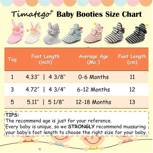Miniatura 6 de TIMATEGO - Pantuflas tipo botines de felpa con suela antideslizante para recién nacidos, bebés, niños y niñas