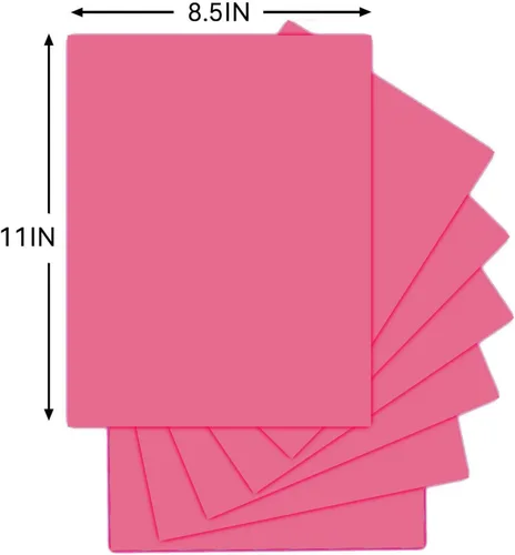 Miniatura 3 de 25 hojas de papel de cartulina rosa oscuro, cartulina de 8.5 x 11 pulgadas para Cricut, papel de construcción grueso para hacer tarjetas, álbumes