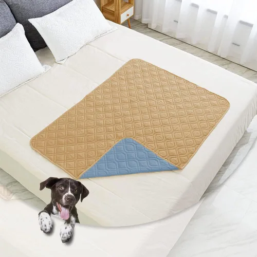 Miniatura 28 de Ameritex Funda Impermeable para Cama de Perro Manta para Mascotas para Muebles Cama Sillón Sofá Reversible Azul marino+azul piedra
