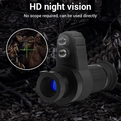 Miniatura 4 de Gafas monoculares de visión nocturna montadas en la cabeza con correa elástica para la cabeza, aumento predeterminado 7X, equipo NVG rango de 1148