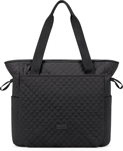 BAGSMART Bolso de mano acolchado, bolsos de mano con asa superior para mujer, bolso de hombro, bolsa grande de 25 litros para el trabajo, la