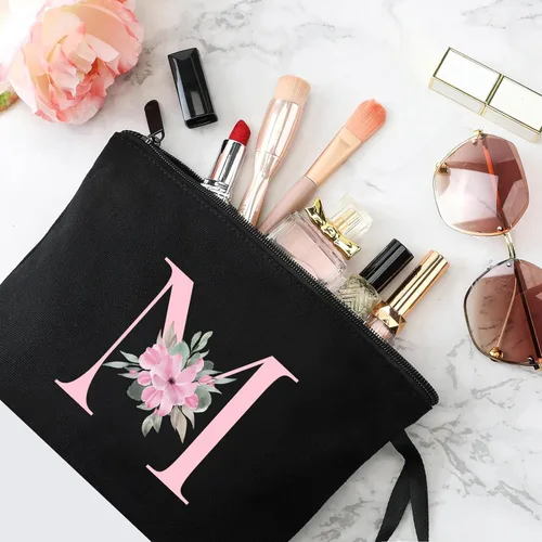 Miniatura 4 de Vavabox A-Z Bolsa de maquillaje personalizada, regalos de cumpleaños para mujeres y mamá, regalos para mejor amiga, bolsa de cosméticos para novia