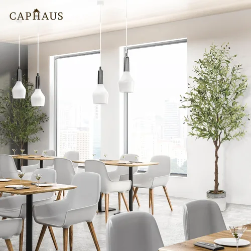 Miniatura 9 de CAPHAUS Árbol de olivo artificial de 5 pies y 60 pulgadas, planta sintética en maceta, rama de olivo sintético y fruta, árbol topiario falso