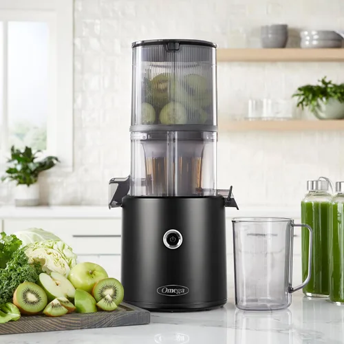 Miniatura 2 de Omega Exprimidor de Prensa en Frío por Lotes Sin Esfuerzo - Máquina Exprimidora de Masticación de Verduras y Frutas Manos Libres con capacidad de 68