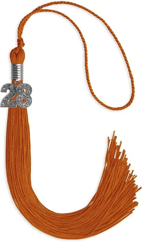 Miniatura 52 de Endea Graduation Borla de un solo color con dije de plata brillante (oro antiguo, 2022)