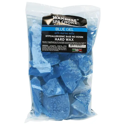 Miniatura 2 de Waxness Spa Choice - Cuentas de cera dura de gel azul sin colofonia con sales marinas de 2.2 libras