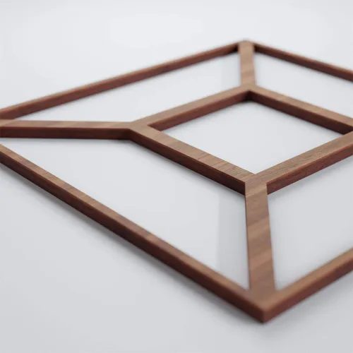 Miniatura 4 de 7 3/8"W X 7 3/8"H Extra Pequeño Marion Decorativo Madera Calado Paneles De Pared, Nogal