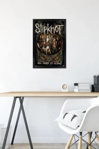 Miniatura 6 de Trends International Slipknot - Póster de pared de Hope Is Gone, 14.725 x 22.375 pulgadas, versión enmarcada de madera de granero