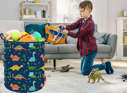 Miniatura 6 de Cesta plegable para ropa sucia para niños, cesta organizadora de almacenamiento plegable, almacenamiento de ropa de juguetes con asas