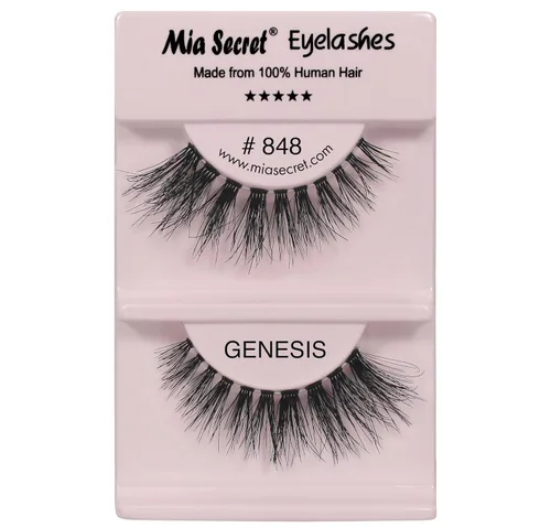 Miniatura 9 de Mia Secret Demi Wispies - Pestañas postizas de estilo natural, pestañas de tira fina, banda transparente invisible, pestañas de cabello humano