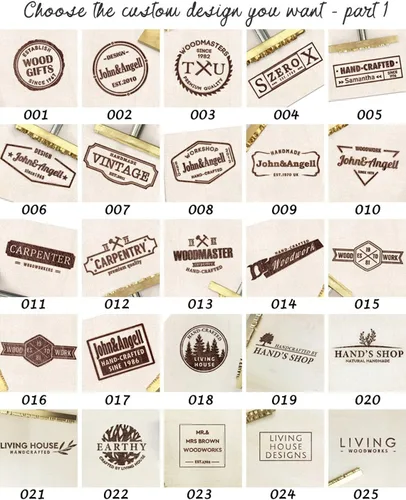 Miniatura 6 de Hierro de marca personalizado para madera, sello de hierro de marca propia de cuero, sello de calor para barbacoa incluyendo el mango, sello