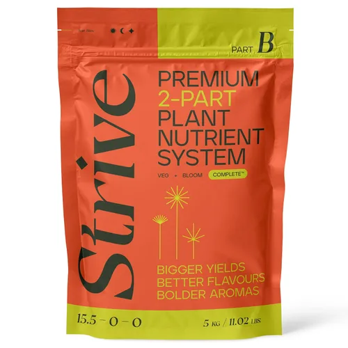 Strive Fertilizer Part B Paquete – Nutrientes hidropónicos generales Veg + Bloom – Alimento vegetal de primera calidad para interiores, exteriores y