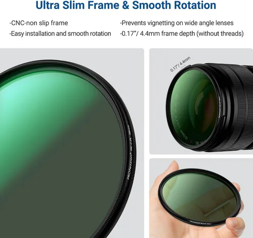 Miniatura 5 de PROfezzion Filtro CPL de 1.594 in, filtro polarizador de lente para Sony ZV-E10 II ZVE10 ZV-1F ZV1F A6700 A6500 A6400 A6300 A6100 A6000 ZV-E1 ZVE1