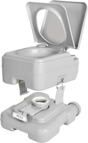 Miniatura 13 de YITAHOME Inodoro portátil, inodoro de campamento, inodoro de viaje para RV, tanque de desechos desmontable de 5.3 galones, boquillas de agua dobles