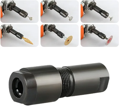 Miniatura 3 de KLKCMS Adaptador de amoladora angular duradero a amoladora recta universal M10 para corte de pulido, 0.236 in