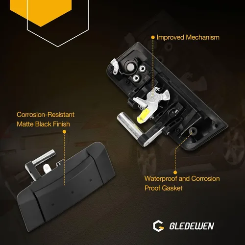 Miniatura 3 de Gledewen Manija exterior de puerta para lado del conductor y del pasajero, negro mate Reemplazo para Nissan 350Z 2003-2009 Reemplaza#