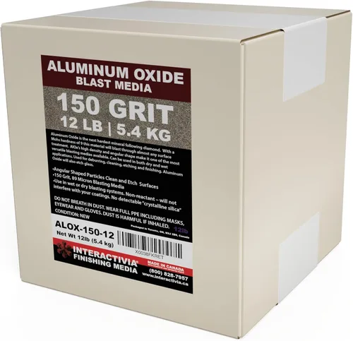 Miniatura 16 de Óxido de Aluminio #16 – 12 LBS – Medio de Chorro de Arena Premium Grueso de Larga Duración, Arena para Chorreadora de Alta Fuerza Abrasiva