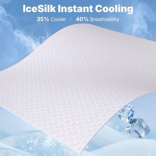 Miniatura 4 de Colchón firme de 12 pulgadas, colchón de espuma viscoelástica de gel refrescante con funda de seda de hielo lavable, alivio del dolor de espalda