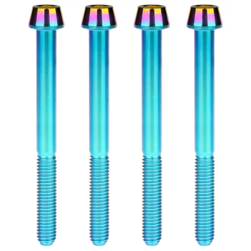 Miniatura 99 de Titanio Ti M6 x 10 16 18 20 25 30 35 40 45 50 55 60 2.559 in Allen - Tornillos hexagonales de 2.559 in, tornillos cónicos, paquete de 4