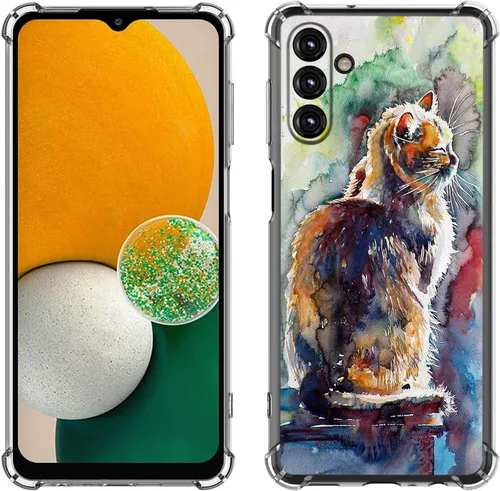 Miniatura 41 de Samsung Galaxy A14 5G - Funda para teléfono celular, diseño de flores de mariposa azul, a prueba de golpes, TPU con bordes elevados, compatible