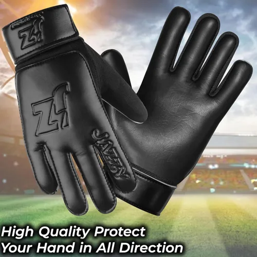 Miniatura 5 de Guantes de portero de fútbol para niños y jóvenes, guantes de portero antideslizantes con palma de látex de 4 mm y fuerte agarre, protección doble