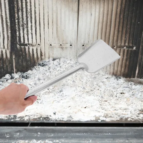 Miniatura 3 de Kichvoe Pala de mano de carbón, estufa de fuego de hierro, pala de cenizas, paleta de chimenea, parrilla de carbón, rastrillo de cenizas, estufa