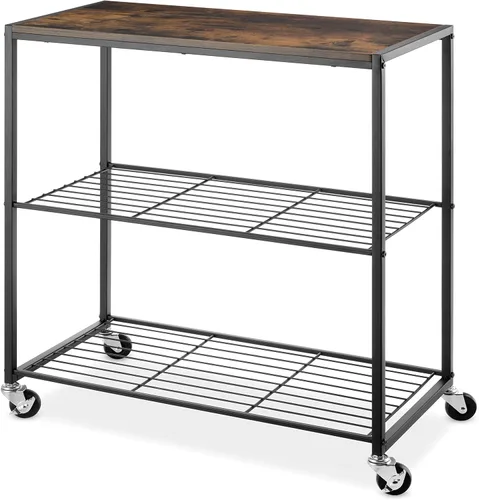 Miniatura 12 de Whitmor Estantería de alambre de 3 estantes de metal para almacenamiento, organizador de hogar de fácil montaje para despensa, cocina, garaje