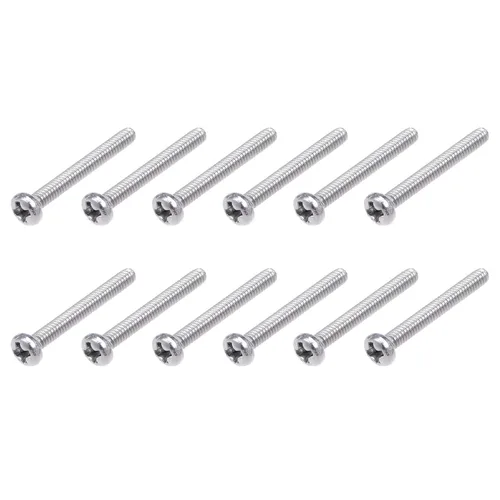 Miniatura 50 de METALLIXITY Tornillos de máquina (M2 x 0.118 in), 30 unidades, pernos Phillips cruzados de acero inoxidable 304, para instalación de muebles