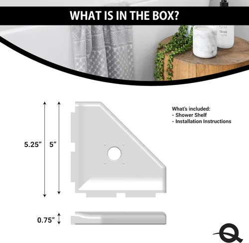 Miniatura 5 de Questech Jabonera de ducha de 5 pulgadas para ducha interior, con tapa para nueva construcción, organizador de baño para paredes de azulejos