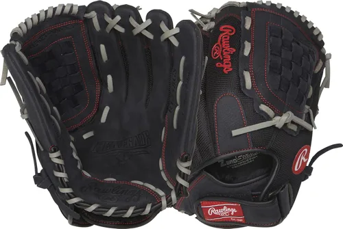 Rawlings | Guantes de pelota Renegade para adultos | Béisbol/Softbol Lento | Múltiples estilos Tela de cesta | Negro/Gris