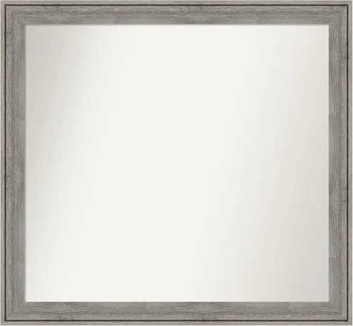 Miniatura 449 de Amanti Art Espejo de pared personalizado no biselado (24.5 x 24.5 pulgadas), marco gris marrón alta, varios tamaños personalizados, espejo de baño