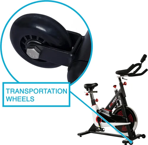 Miniatura 5 de EFITMENT Exercise Bike, Indoor Cycling Bike for Home Cardio, Low Noise Stationary Bikes with Adjustable Magnetic, LCD Monitor, Pulse Grips, Device