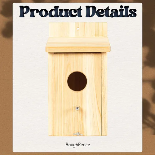 Miniatura 3 de Casas de madera para pájaros para pajareras exteriores, nido Bluebird House para cardenales, pinzón, Wren, golondrina, para ver el jardín, 1A #