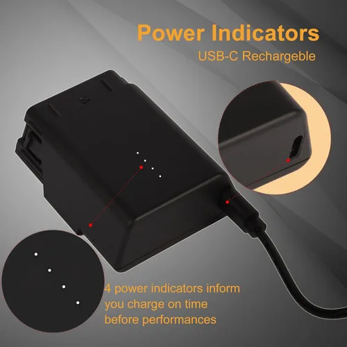 Miniatura 4 de Luces de soporte de música, luz LED con clip, batería extraíble, funciona con batería recargable, lámpara de abrazadera USB-C de larga duración