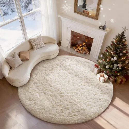 Miniatura 67 de Ophanie Alfombra Verde de Césped, Alfombras de Área para Dormitorio, Alfombra Shag Esponjosa de 4x6 pies, Suave Peluda Afelpada Linda para Niños 7