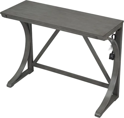 Miniatura 7 de JIVOIT Juego de mesa de comedor de 3 piezas con altura de mostrador, juego de comedor de madera maciza con 2 taburetes tapizados, mesa de comedor