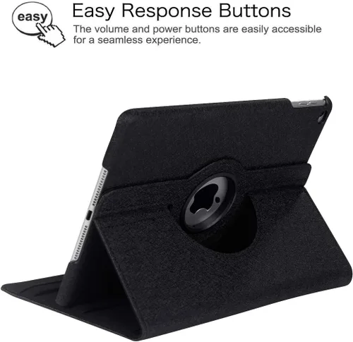 Miniatura 5 de Funda para iPad de 9.7 pulgadas 2018 2017/iPad Air 2 – Funda protectora con soporte giratorio de 360 grados, funda protectora inteligente