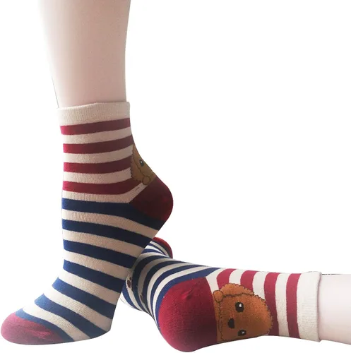 Miniatura 2 de YSense Wear Cute Animal Socks for Women 5 Pairs Funny Dog Socks and Cool Cotton Art Painting Cat Socks Women