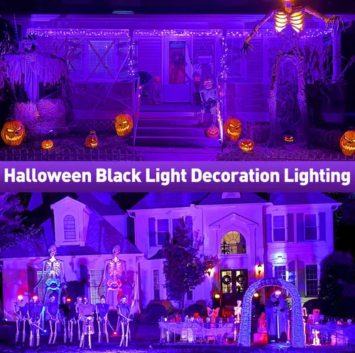 Miniatura 8 de Luz negra LED recargable, luz negra portátil alimentada por batería, luz LED de inundación de 400 nm, luces negras, fiesta de neón brillante, pesca
