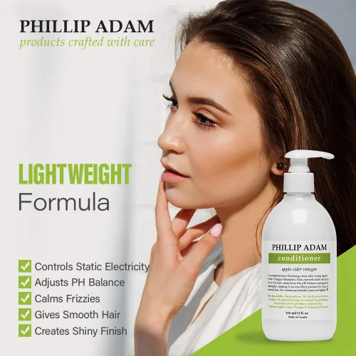 Miniatura 3 de Phillip Adam Acondicionador de vinagre de sidra de manzana para cabello brillante, sin conservantes duros, para todo tipo de cabello, 12 onzas