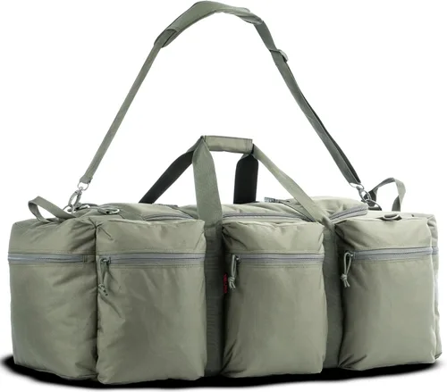 Miniatura 11 de Bolsa de lona militar grande de 100 L, bolsa de lona para despliegue, equipo deportivo, bolsa de equipaje de viaje con correas desmontables para AT