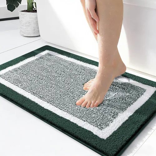 Miniatura 44 de OLANLY Alfombras de baño 24x16, tapete de baño de microfibra extra suave y absorbente, antideslizante, lavable a máquina, alfombra de baño esponjosa