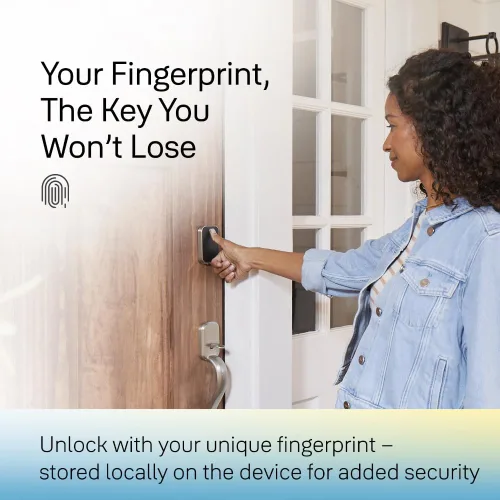 Miniatura 2 de Yale Assure Lock 2 Touch Deadbolt, Cerradura de puerta de entrada sin llave de ante negro con teclado digital táctil y escáner de huellas