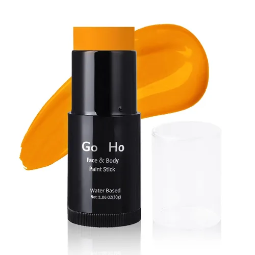Miniatura 10 de Go Ho Amazon - Barra de pintura facial verde a base de agua, lavable, no tóxica, cobertura completa, pintura corporal en crema para disfraces