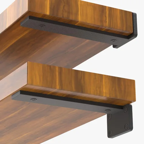 NEODROP Paquete de 4 soportes flotantes de 10 pulgadas, soportes en L de pared ocultos resistentes para cocina, chimeneas, estanterías | Accesorios